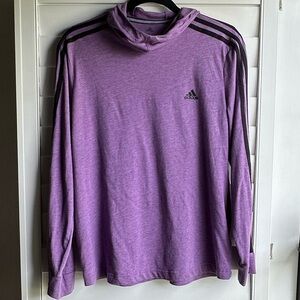adidas Lavender Shirt / Hoodie with Black Stripes